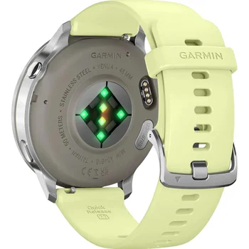 Смарт-годинник Garmin Venu 4 45 mm Silver with Citron Silicone Band (010-03014-02)
