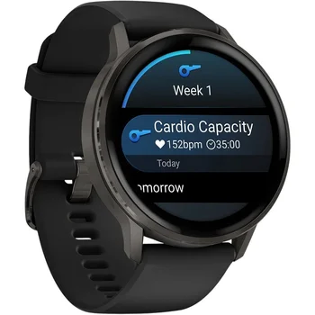 Смарт-часы Garmin Venu 4 45 mm Slate with Black Silicone Band (010-03014-00)