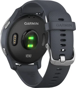 Смарт-годинник Garmin Venu Silver Stainless Steel Bezel w. Granite Blue and Silicone B. (010-02173-01/03)