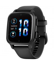  Смарт-часы Garmin Venu Sq 2 – Music Edition Slate Aluminum Bezel with Black Case and Silicone Band (010-02700-00/10)