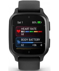  Смарт-часы Garmin Venu Sq 2 – Music Edition Slate Aluminum Bezel with Black Case and Silicone Band (010-02700-00/10)