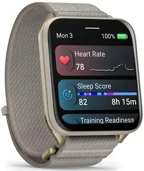 Смарт-часы Garmin Venu X1 Soft Gold Titanium and French Grey Nylon (010-02980-33/08/09)