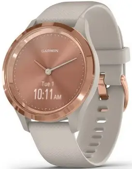 Смарт-годинник Garmin Vivomove 3s Rose Gold Stainless Steel Bezel w. Light Sand and Silicone B. (010-02238-02)