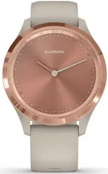 Смарт-годинник Garmin Vivomove 3s Rose Gold Stainless Steel Bezel w. Light Sand and Silicone B. (010-02238-02)