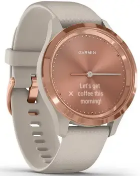 Смарт-годинник Garmin Vivomove 3s Rose Gold Stainless Steel Bezel w. Light Sand and Silicone B. (010-02238-02)