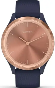 Смарт-годинник Garmin Vivomove 3s Rose Gold Stainless Steel Bezel w. Navy and Silicone B. (010-02238-03)