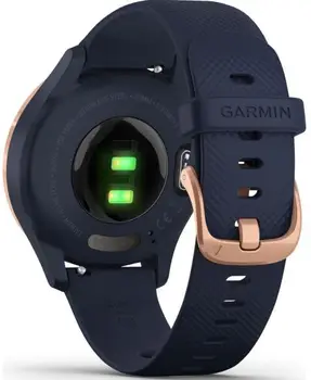 Смарт-годинник Garmin Vivomove 3s Rose Gold Stainless Steel Bezel w. Navy and Silicone B. (010-02238-03)