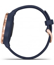 Смарт-годинник Garmin Vivomove 3s Rose Gold Stainless Steel Bezel w. Navy and Silicone B. (010-02238-03)