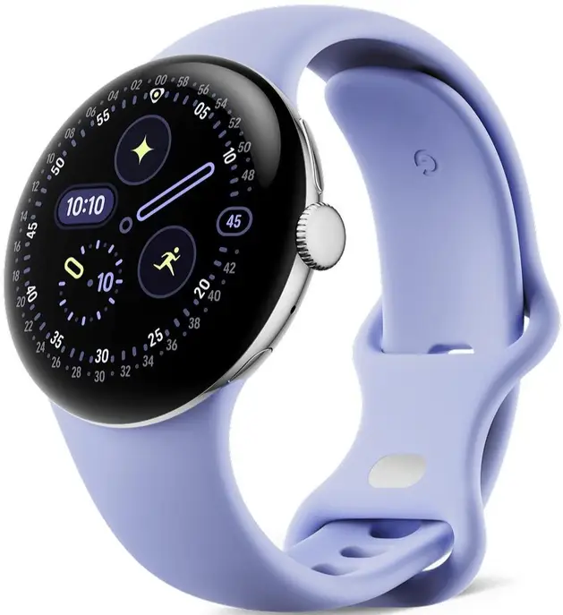 Смарт-часы Google Pixel Watch 4 41mm Polished Silver Aluminum case / Iris Active Band