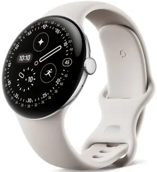 Смарт-часы Google Pixel Watch 4 45mm Polished Silver Aluminum case / Porcelain Active Band