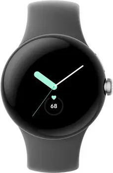 Смарт-годинник Google Pixel Watch Polished Silver Steel Case / Charcoal Active Band