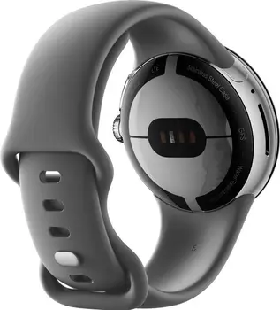 Смарт-годинник Google Pixel Watch Polished Silver Steel Case / Charcoal Active Band
