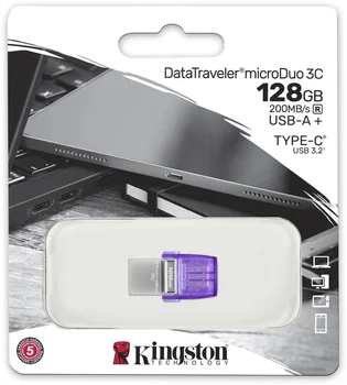 Флеш-накопичувач Kingston 128 GB DataTraveler microDuo 3C (DTDUO3CG3/128GB)