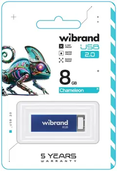 Флеш-накопичувач Wibrand USB 2.0 Chameleon 8GB Blue (WI2.0/CH8U6U)