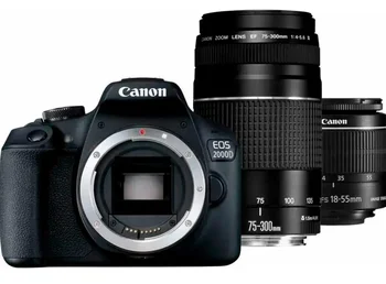 Фотоаппарат Canon EOS 2000D Kit (18-55mm DC III + 75-300mm)