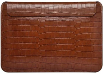 Чехол-папка WiWU Skin Croco Geniunie Leather Sleeve MacBook Pro 16 Brown