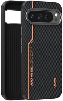 Чохол ABEEL Soft-shell with Magsafe Google Pixel 9 Pro XL Black Orange