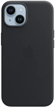 Чохол Apple iPhone 14 Leather Case with MagSafe - Midnight (MPP43)