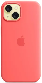 Чехол Apple iPhone 15 Silicone Case with MagSafe - Guava (MT0V3)