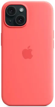 Чехол Apple iPhone 15 Silicone Case with MagSafe - Guava (MT0V3)