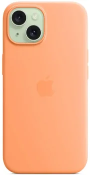 Чохол Apple iPhone 15 Silicone Case with MagSafe - Orange Sorbet (MT0W3)