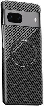Чехол Carbon fiber pattern magnet Google Pixel 7 Black