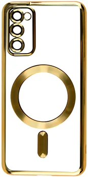Чехол FIBRA Chrome MagSafe case Samsung S20 FE Gold