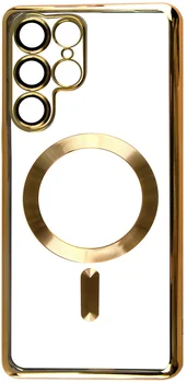 Чехол FIBRA Chrome MagSafe case Samsung S22 Ultra Gold