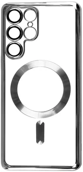Чехол FIBRA Chrome MagSafe case Samsung S22 Ultra Silver