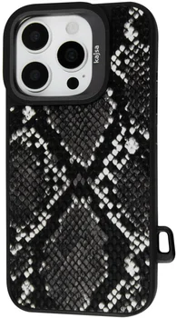 Чехол Kajsa Glamorous Collection Snake Pattern 2 back case for iPhone 16 Pro Max Black
