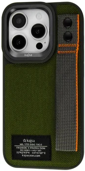 Чохол Kajsa Military Collection Straps back case for iPhone 15 Pro Max Olive