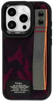 Чохол Kajsa Outdoor Collection Camo Satin Straps back case for iPhone 15 Pro Max Red