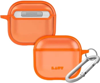 Чехол LAUT HUEX PROTECT для AirPods 4 - Neon Orange (L_AP5_HPT_O)