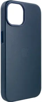 Чехол Leather Case with MagSafe для iPhone 13 Indigo Blue