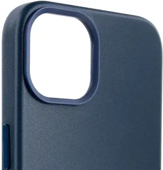 Чехол Leather Case with MagSafe для iPhone 13 Indigo Blue