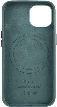 Чехол Leather Case with MagSafe для iPhone 13 Pine Needle Green