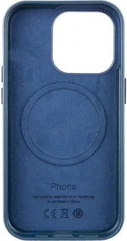 Чехол Leather Case with MagSafe для iPhone 13 Pro Indigo Blue