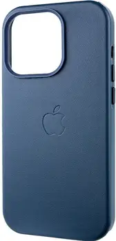 Чехол Leather Case with MagSafe для iPhone 13 Pro Indigo Blue