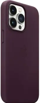 Чохол Leather Case with MagSafe для iPhone 13 Pro Max Dark Cherry