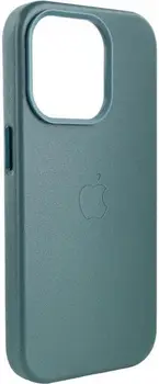 Чохол Leather Case with MagSafe для iPhone 15 Pro Pine Needle Green
