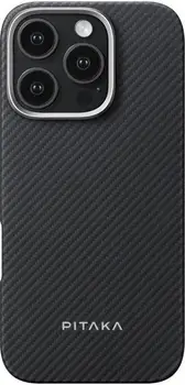 Чохол Pitaka Ultra-Slim Case Classic Twill 600D for iPhone 16 Pro Black/Grey (KI1601PA)
