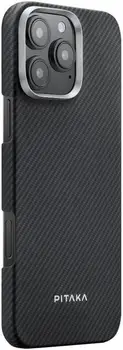 Чохол Pitaka Ultra-Slim Case Classic Twill 600D for iPhone 16 Pro Max Black/Grey (KI1601PMA)