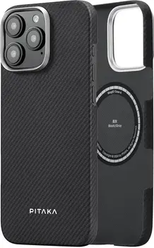 Чохол Pitaka Ultra-Slim Case Classic Twill 600D for iPhone 16 Pro Max Black/Grey (KI1601PMA)