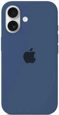 Чехол Silicone Case [Plastic Box] для iPhone 16 Deep Lake Blue