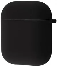 Чехол Silicone Case with Fibra AirPods 1/2 Black