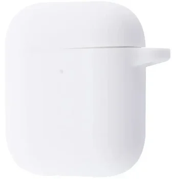 Чехол Silicone Case with Fibra AirPods 1/2 White