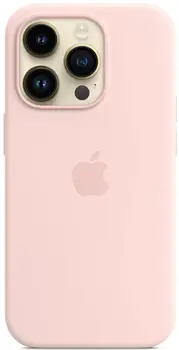 Чехол Silicone Case with MagSafe and Animation [Colorless] для iPhone 14 Pro Chalk Pink