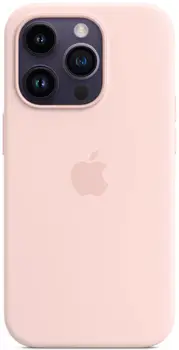 Чехол Silicone Case with MagSafe and Animation [Colorless] для iPhone 14 Pro Chalk Pink