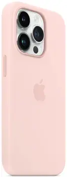 Чехол Silicone Case with MagSafe and Animation [Colorless] для iPhone 14 Pro Chalk Pink