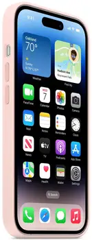 Чехол Silicone Case with MagSafe and Animation [Colorless] для iPhone 14 Pro Chalk Pink
